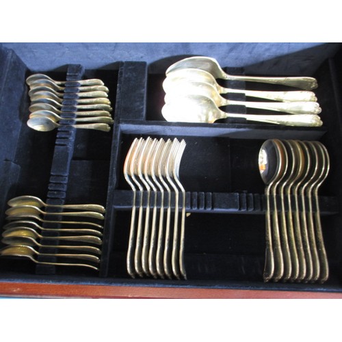 163 - An 84 piece sterling silver canteen of cutlery by Carrs for Harrods London, an 8 place setting plus ... 