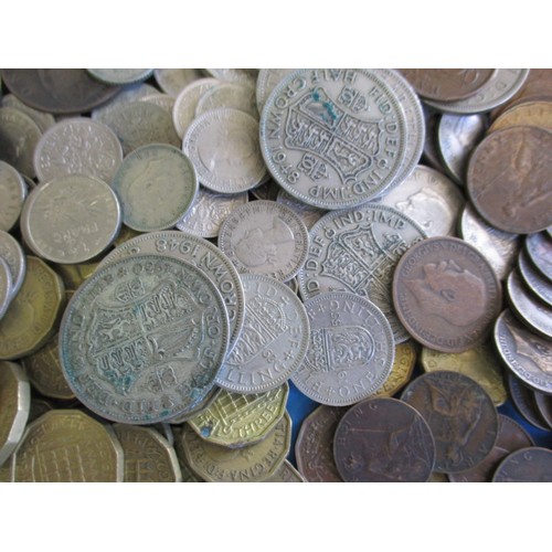 166 - A large quantity of mainly pre-decimal coins, all in circulated condition, approx. parcel weight 7.4... 