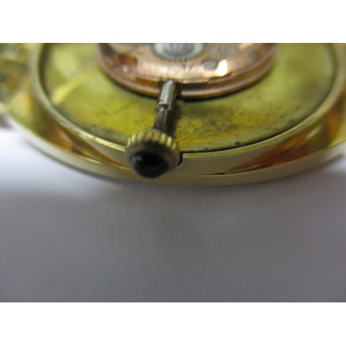 103 - A vintage 18ct gold cased gents dress watch with integral gold strap, the dial and movement marked O... 