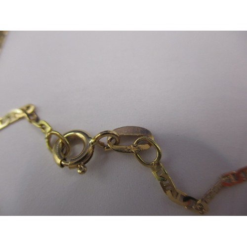 63 - An 18ct yellow gold necklace and pendant, both marked, approx. weight 4.5g, approx. linear length 43... 