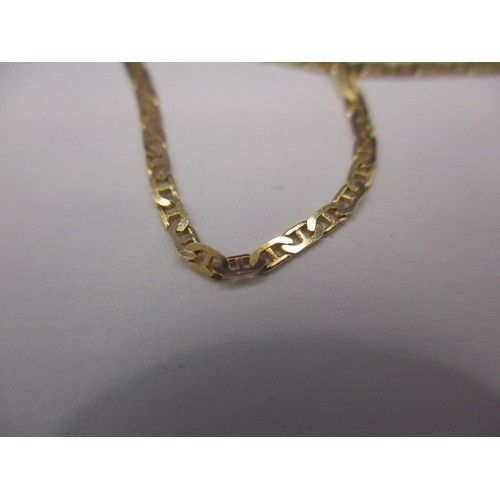 63 - An 18ct yellow gold necklace and pendant, both marked, approx. weight 4.5g, approx. linear length 43... 