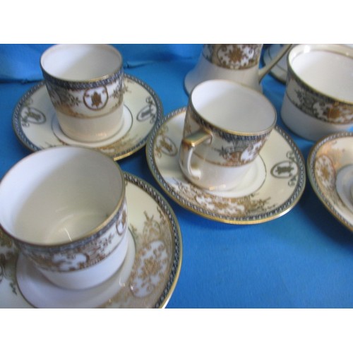 63 - A Noritake coffee set and another antique part set, in used condition with the cream jug and one cup... 