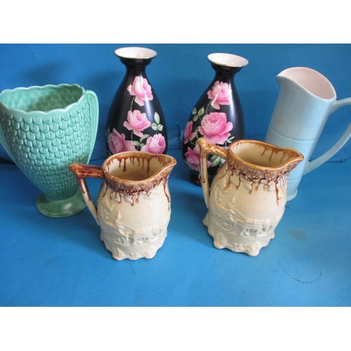 66 - A parcel of vintage jugs and vases, to include a pair by Ducal, all in good pre-owned condition with... 