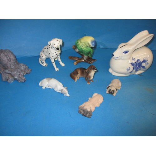 69 - A parcel of ceramic and other animal figures, all in good pre-owned condition with no observed damag... 