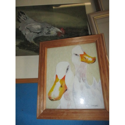 74 - A very large quantity of framed pictures to include original paintings