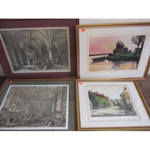 80 - Framed pictures to include 19th century prints, all in used condition