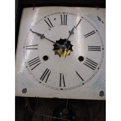 88 - An early 20th century American wall clock by Jerome & Co, in working order but requires a service, h... 