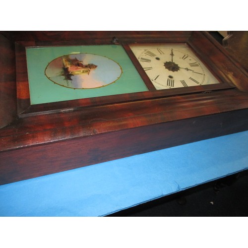 88 - An early 20th century American wall clock by Jerome & Co, in working order but requires a service, h... 