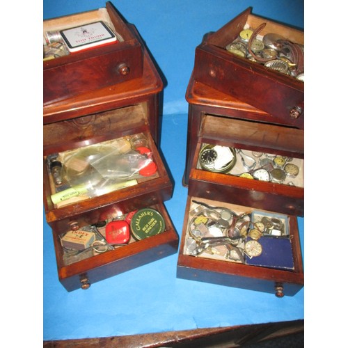 90 - A large quantity of vintage pocket and wrist watches and parts, to include gold and silver cased exa... 