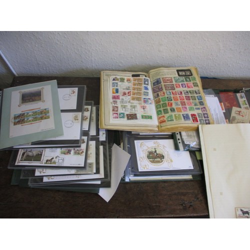 96 - A large quantity of Victorian and later stamps, to include first day covers and several albums