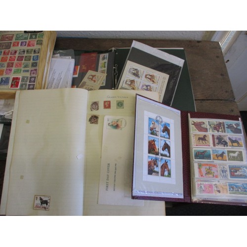 96 - A large quantity of Victorian and later stamps, to include first day covers and several albums