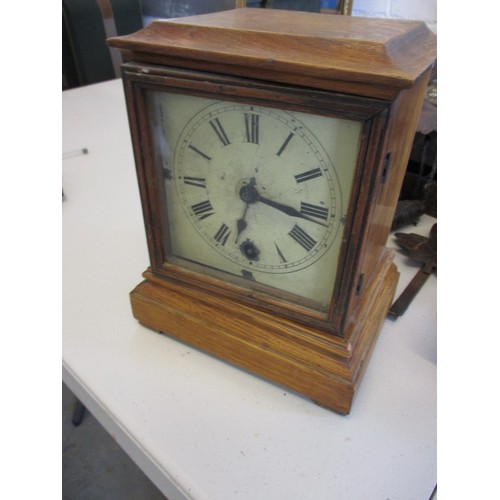 130 - A quantity of vintage clocks to include a black forest example, none tested as to function, all with... 