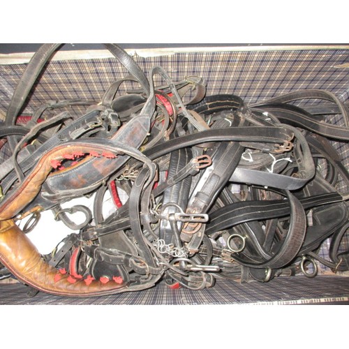 272 - A set of 4 Shetland pony driving harnesses, in used condition and believed to be complete