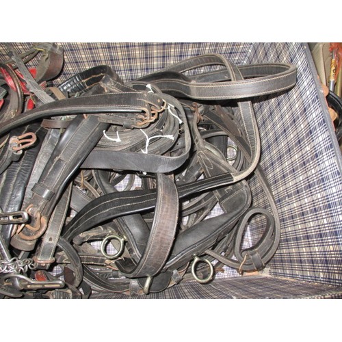 272 - A set of 4 Shetland pony driving harnesses, in used condition and believed to be complete