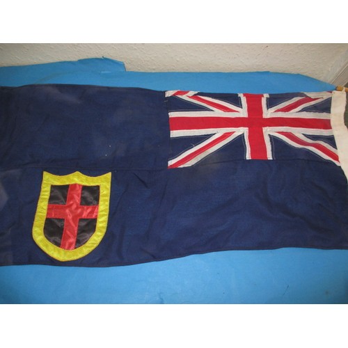 282 - A parcel of military shields and flags, approx. size of flags 90x45cm, all in good used condition