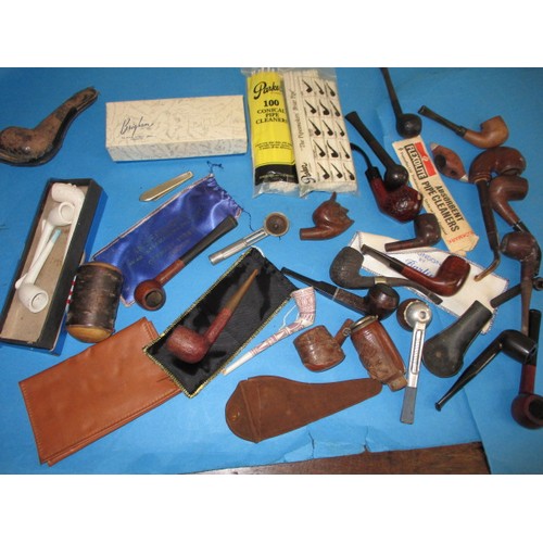 286 - A parcel of vintage pipes and accessories, all in used condition