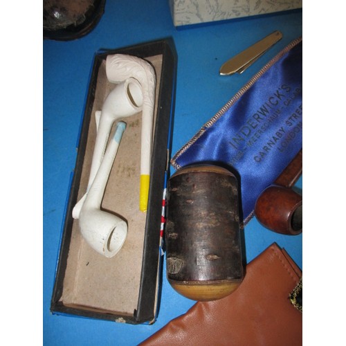 286 - A parcel of vintage pipes and accessories, all in used condition