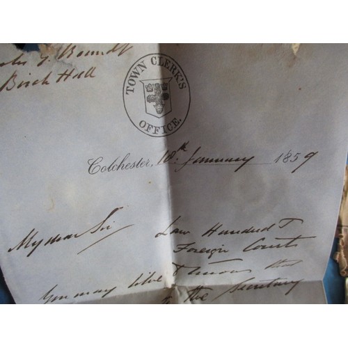 287 - A parcel of 19th century ephemera, mostly hand written letters with penny red stamps, all in well us... 