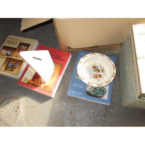 297 - A parcel of miscellanea to include ceramic items and Beswick collectors books, all in used condition