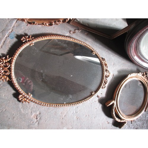 299 - 5 vintage mirrors, various shapes and sizes, all in useable condition