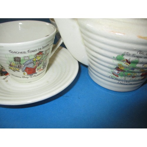 301 - A vintage child’s nursery ware tea set, in good pre-owned condition with no observed damage or resto... 