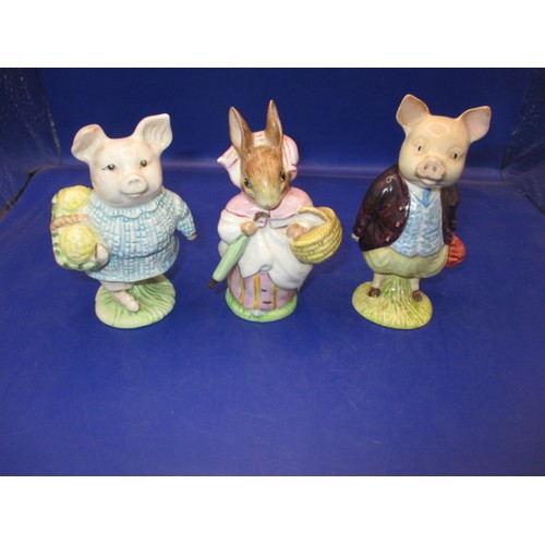 304 - Three vintage Beswick Beatrix Potter figures, all in good pre-owned condition with no observed damag... 