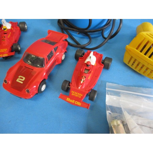 306 - A small parcel of vintage Scalextric items, all in play worn condition