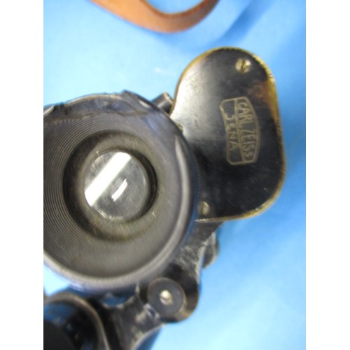 193 - A pair of WWI Zeiss binoculars, engraved 'Captain C A COBBOLD.  SUFFOLK REGT', killed at Loos on 13t... 