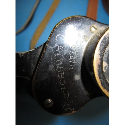 193 - A pair of WWI Zeiss binoculars, engraved 'Captain C A COBBOLD.  SUFFOLK REGT', killed at Loos on 13t... 