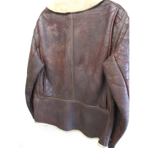 214 - A genuine WWII B6 flying jacket, size 42R in used condition with age-related marks