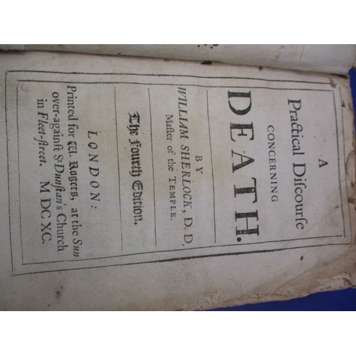 177 - A practical discourse concerning death, fourth edition, in readable condition with loose cover, some... 