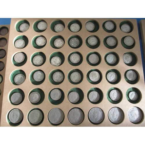 150 - A large collection of U.K pre-decimal coins to include silver (203g) and part-silver (870g) examples... 