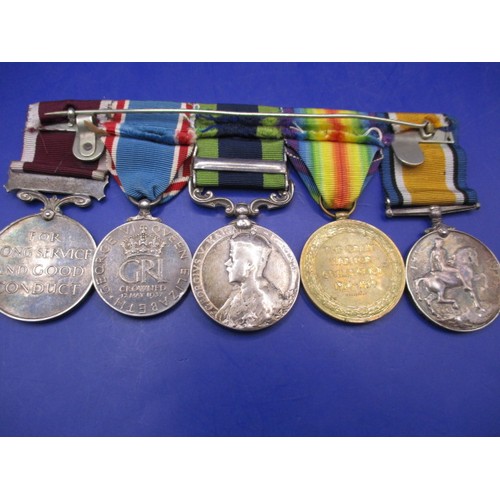 191 - A group of 5 medals to 21083 Pte H Bond Durham light infantry, all in used condition