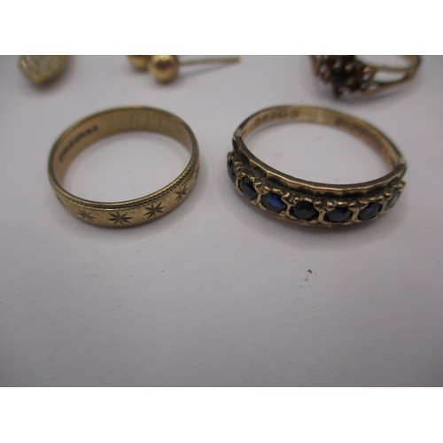 66 - A parcel of 9ct gold and yellow metal items, approx. parcel weight 13.4g, in pre-owned condition wit... 