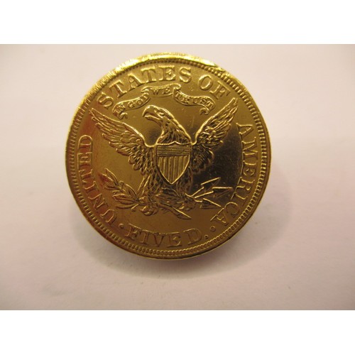 135 - An American gold half eagle dated 1893, approx. weight 8.4g a reasonable grade coin with good defini... 