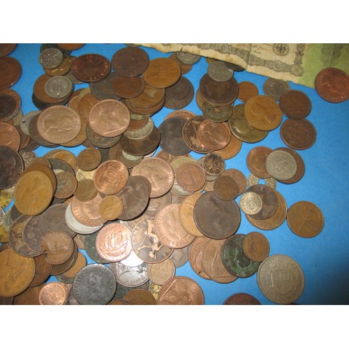 154 - A parcel of 18th century and later coins, various grades but all circulated, approx. parcel weight 2... 