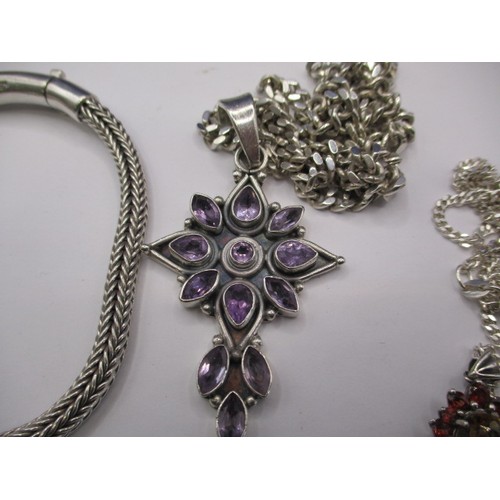 82 - A parcel of silver costume jewellery, all in good used condition, approx. parcel gross weight 220g