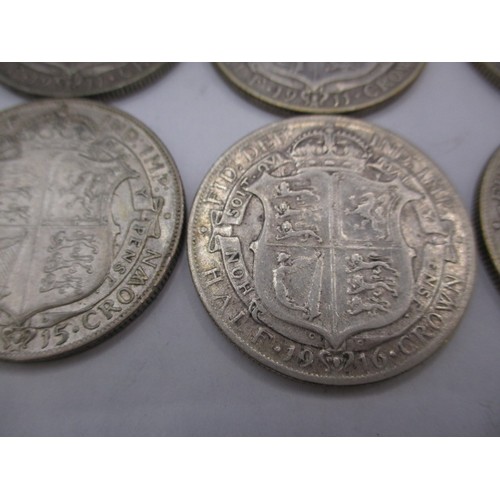 155 - A parcel of silver half crowns, approx. parcel weight 442g date range 1888 to 1919, various grades b... 