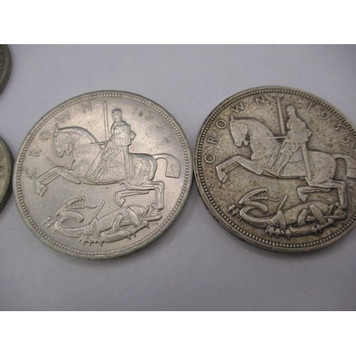 156 - A parcel of part silver coins, approx. parcel weight 499g, to include some very good grades, most in... 