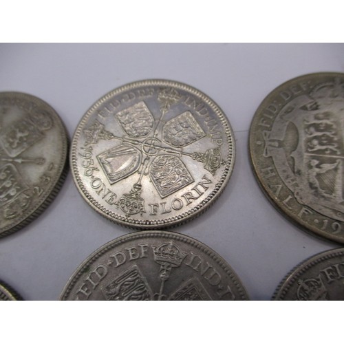 156 - A parcel of part silver coins, approx. parcel weight 499g, to include some very good grades, most in... 