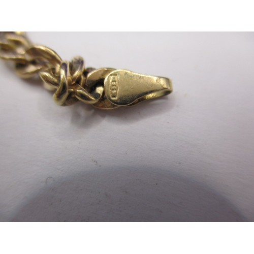 52 - A vintage yellow gold necklace marked 585, approx. weight 12.5g, approx. linear length 46cm, and a 9... 