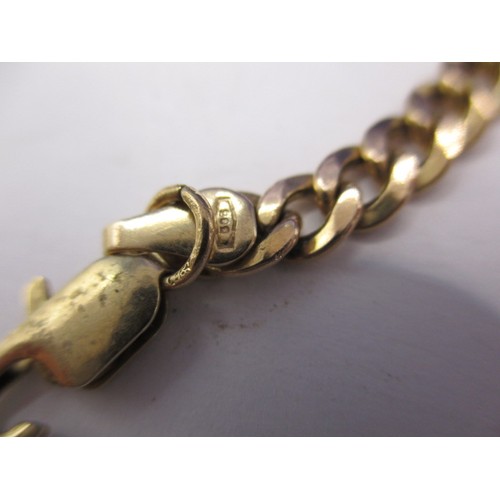 52 - A vintage yellow gold necklace marked 585, approx. weight 12.5g, approx. linear length 46cm, and a 9... 