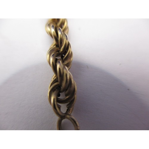 52 - A vintage yellow gold necklace marked 585, approx. weight 12.5g, approx. linear length 46cm, and a 9... 