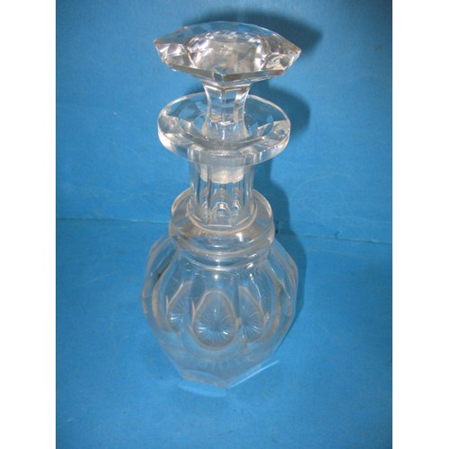 276 - A parcel of antique and later drinks decanters, most lead crystal, all in used condition one noted a... 