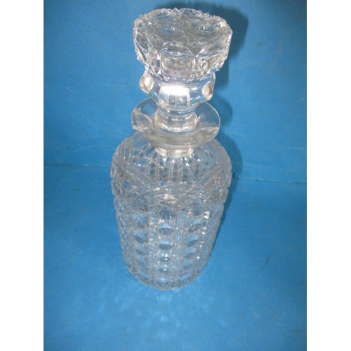 276 - A parcel of antique and later drinks decanters, most lead crystal, all in used condition one noted a... 