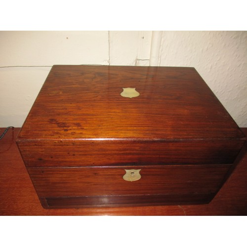 171 - A 19th century gentleman’s travelling valet box, with original contents of jars and pots, having low... 