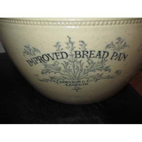 268 - A 19th century Doulton Lambeth bread crock, No3 size in pre-owned condition with use-related marks