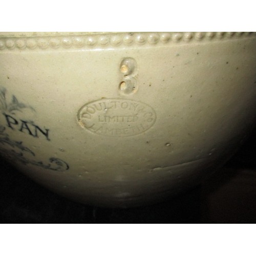 268 - A 19th century Doulton Lambeth bread crock, No3 size in pre-owned condition with use-related marks