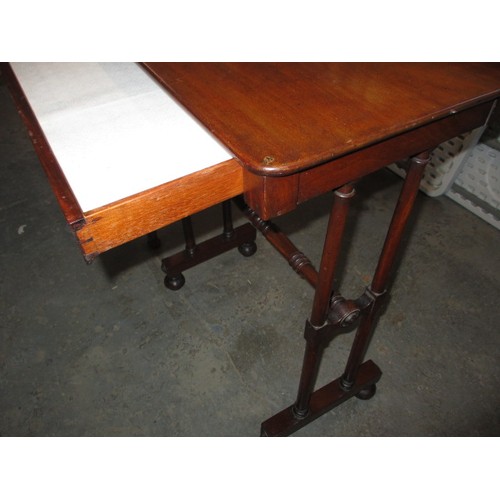 261 - Two 19th century mahogany side tables, both having frieze drawers, approx. widths 114cm and 58cm bot... 