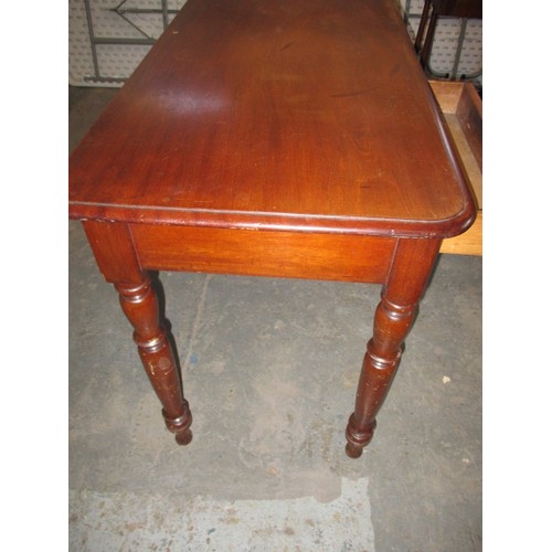 261 - Two 19th century mahogany side tables, both having frieze drawers, approx. widths 114cm and 58cm bot... 